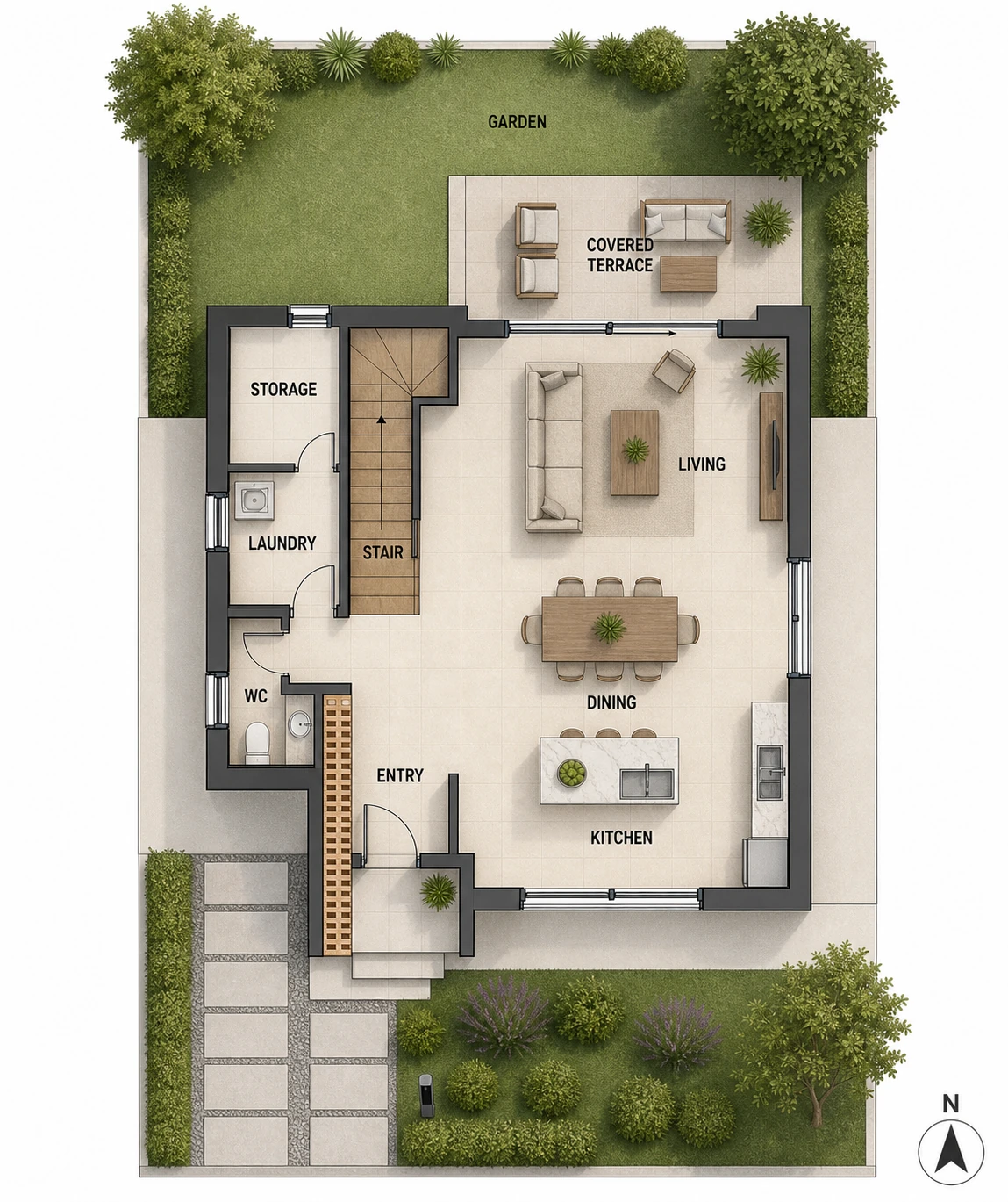 Villa Laar ground-floor plan
