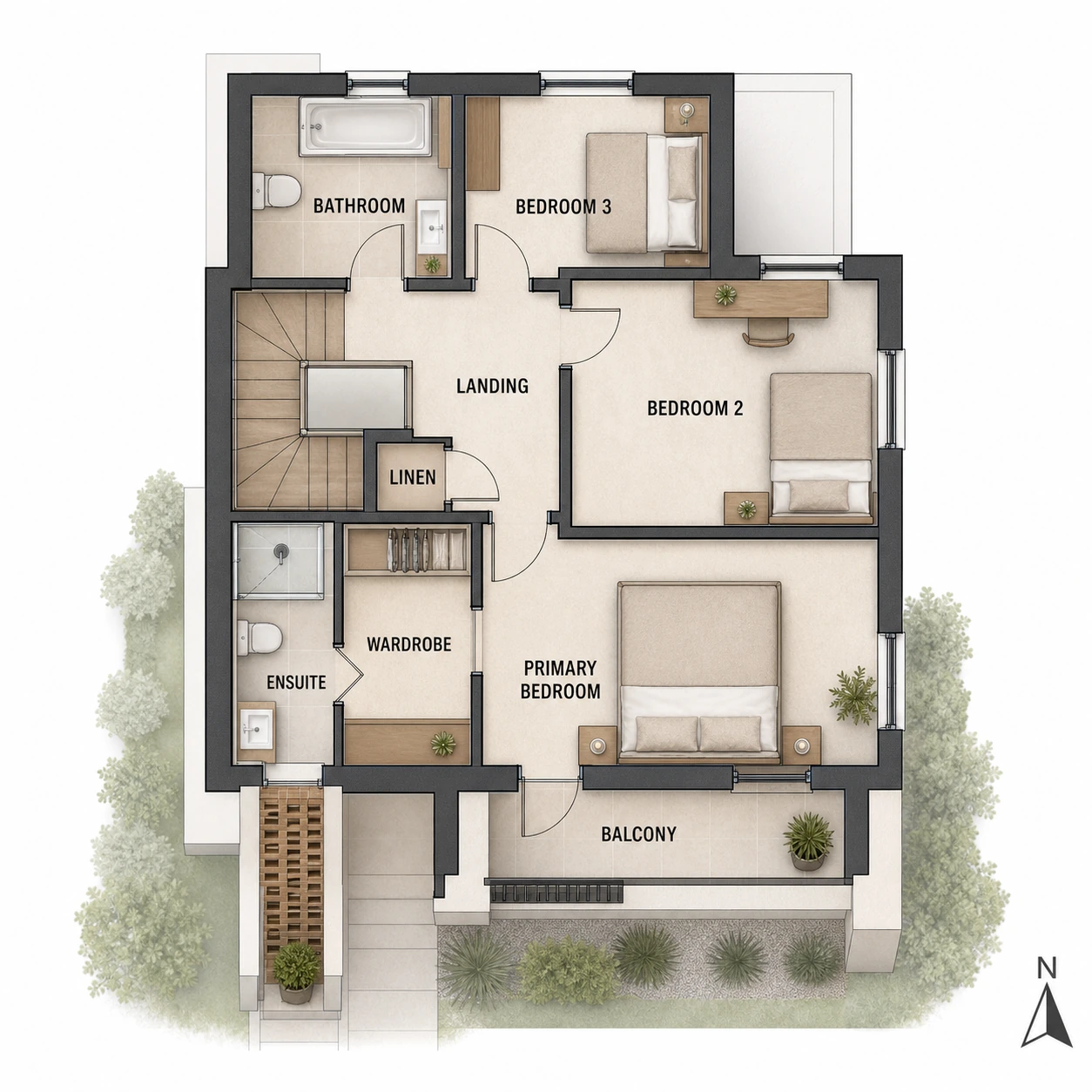 Villa Laar upper-floor plan