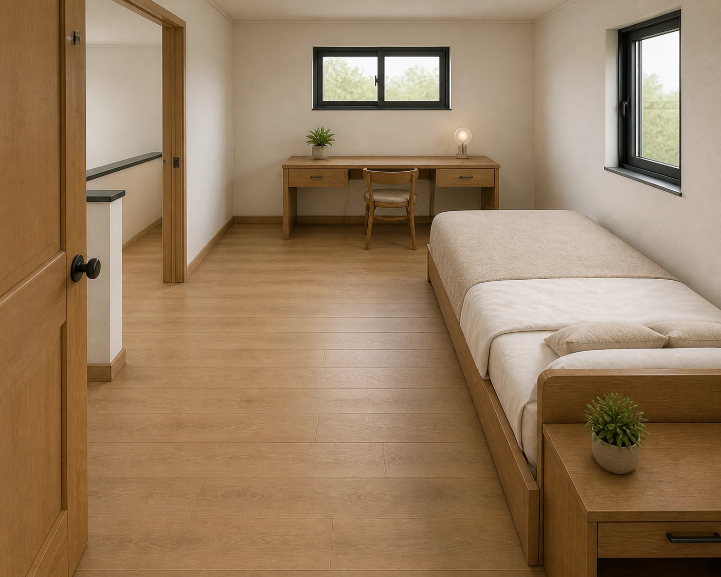 Villa Laar second bedroom with study area